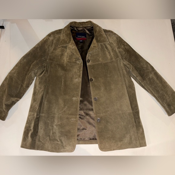 Denver Hayes Jackets & Blazers - Women’s Suede  Moss Green Coat